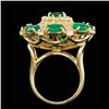 Image 3 : 14k Gold 5.00ct Emerald 2.00ct Diamond Ring