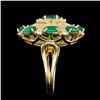 Image 4 : 14k Gold 5.00ct Emerald 2.00ct Diamond Ring
