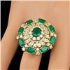 Image 7 : 14k Gold 5.00ct Emerald 2.00ct Diamond Ring