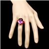 Image 4 : 14k Yellow Gold 14.85ct Amethyst 3.00ct Ruby Ring