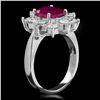 Image 2 : 14K Gold 2.95ct Ruby & 2.20ct Diamond Ring