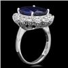 Image 3 : 14k Gold 9.00ct Sapphire 1.50ct Diamond Ring