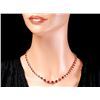 Image 5 : 14k Gold 24.00ct Ruby 1.00ct Diamond Necklace