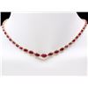 Image 6 : 14k Gold 24.00ct Ruby 1.00ct Diamond Necklace