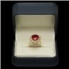 Image 4 : 14K Gold 9.55ct Ruby 0.98ct Diamond Ring