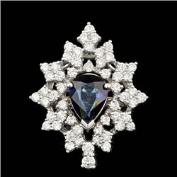 14k Gold 2.00ct Sapphire 1.55ct Diamond Ring