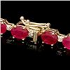 Image 2 : 14k Gold 23.50ct Ruby 0.80ct Diamond Bracelet