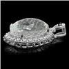 Image 2 : 14K Gold 36.93ct Quartz 1.33cts Diamond Pendant