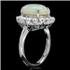 Image 2 : 14k White Gold 4.50ct Opal 1.40ct Diamond Ring