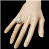 Image 3 : 14k White Gold 4.50ct Opal 1.40ct Diamond Ring