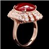 Image 1 : 14k Rose Gold 10.00ct Ruby 1.85ct Diamond Ring