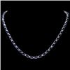 Image 1 : 14k Gold 30ct Sapphire 1.00ct Diamond Necklace