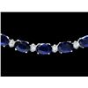 Image 2 : 14k Gold 30ct Sapphire 1.00ct Diamond Necklace
