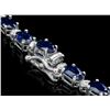 Image 3 : 14k Gold 30ct Sapphire 1.00ct Diamond Necklace