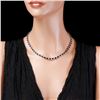 Image 4 : 14k Gold 30ct Sapphire 1.00ct Diamond Necklace