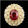 Image 1 : 14k Yellow Gold 9.00ct Ruby 1.65ct Diamond Ring