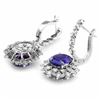 Image 2 : 14k Gold 5ct Tanzanite 1.60ct Diamond Earrings