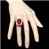 Image 4 : 14k White Gold 17.50ct Ruby 1.50ct Diamond Ring