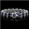 Image 1 : 14k Gold 53.5ct Sapphire 0.60ct Diamond Bracelet