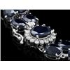 Image 2 : 14k Gold 53.5ct Sapphire 0.60ct Diamond Bracelet