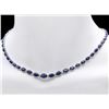 Image 6 : 14k Gold 30ct Sapphire 1.20ct Diamond Necklace