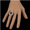 Image 6 : 14k White Gold 6.00ct Sapphire 3ct Diamond Ring