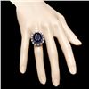 Image 4 : 14k Gold 16.4ct Sapphire 1.00ct Diamond Ring