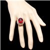 Image 4 : 14k Rose Gold 11.00ct Ruby 1.40ct Diamond Ring