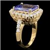 Image 2 : 14k Gold 7.60ct Tanzanite 1.80ct Diamond Ring