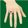 Image 3 : 14k Gold 2.18ct Ruby 1.82ct Diamond Ring