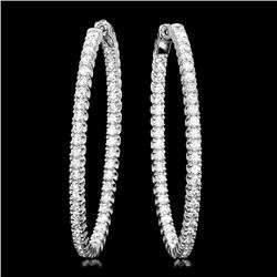14k White Gold 5.20ct Diamond Earrings