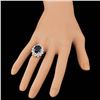 Image 3 : 14k Gold 7.00ct Sapphire 2.55ct Diamond Ring
