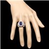 Image 4 : 14k Gold 4ct Sapphire 0.70ct Diamond Mens Ring