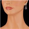 Image 3 : 14k Gold 4.50ct Sapphire 2.35ct Diamond Earrings