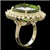 Image 3 : 14k Gold 22ct Tourmaline 1.65ct Diamond Ring