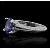 Image 1 : 14KT White Gold 1.39ct Tanzanite and Diamond Ring
