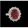 Image 1 : 8.00ct Ruby and Diamond Ring - 14KT Yellow Gold