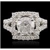 Image 2 : 18KT White Gold 2.55ctw Diamond Ring