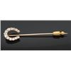 Image 1 : 0.53ctw Vintage Diamond Horseshoe Pin - 14KT Yellow Gold