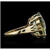 Image 3 : 10KT Yellow Gold 10.00ct Prasiolite Ring