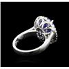 Image 3 : 14KT White Gold 7.98ct Tanzanite and Diamond Ring