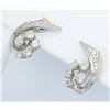 Image 3 : 0.79ctw Vintage Diamond Earrings - 14KT White Gold