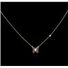 Image 2 : 0.03ctw Diamond Butterfly Necklace - 14KT Yellow Gold
