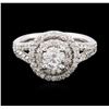 Image 2 : 14KT White Gold 1.15ctw Diamond Ring