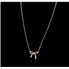 Image 2 : 14KT Rose Gold Bow Necklace