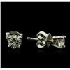 Image 2 : 14KT White Gold 0.63ctw Diamond Stud Earrings