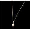 Image 3 : 14KT Yellow Gold 0.37ctw Diamond Pendant With Chain