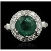 Image 2 : 14KT White Gold 2.37ct Emerald and Diamond Ring