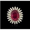 Image 2 : 14KT Yellow Gold 19.11ct Ruby and Diamond Ring
