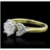 Image 1 : 18KT Yellow Gold 1.44ctw Heart Cut Diamond Ring